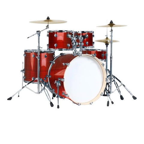 Steiner 5-Piece Full Size Acoustic Drum Set - Red