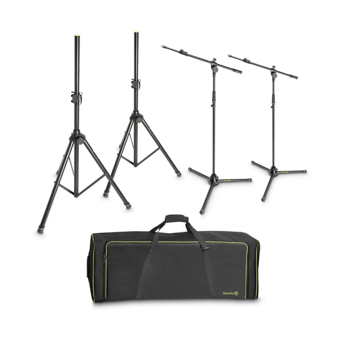 Gravity GSSMSSET1 Set of 2 Speaker & Microphone Stands with Bag