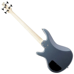 Ibanez GSR180 bass guitar back view, Baltic blue metallic with maple neck