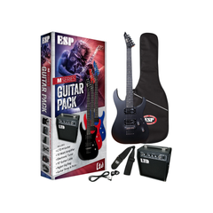 ESP LTD M Series Electric Guitar Package - Black Satin