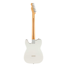Fender Player Telecaster electric guitar back view, polar white with maple neck
