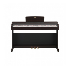 Yamaha Arius YDP-145 digital piano in rosewood, front view with three pedals