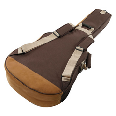 Ibanez IAB541 acoustic guitar gig bag, brown and tan with backpack straps