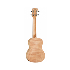 Tanglewood TWT6 Tiare concert ukulele back view, flamed maple body