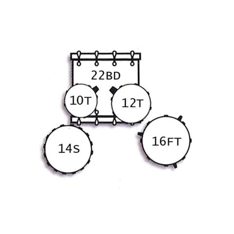 Tamburo Formula Series 22" Drum Kit – Cherry Gloss