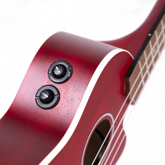 De Salvo UKMCSEQRD Cut-Away Soprano Ukulele - Red