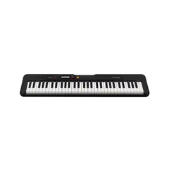 Casio Casiotone CT-S200 portable keyboard in black, front view of 61 keys and panel