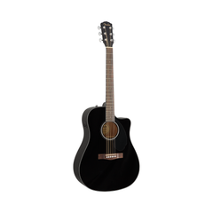 Fender CD-60SCE Dreadnought E-Acoustic Guitar - Black | Melodica Music Store Dubai