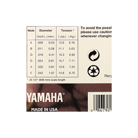 Yamaha EN09 Electric Guitar String Set