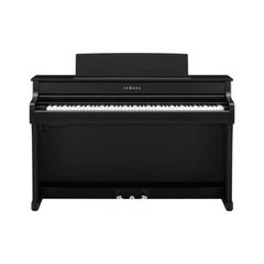 Yamaha CLP-845 Clavinova digital piano in black, front view with pedals