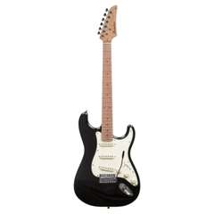 Bamboo Solar Strato SSS Electric Guitar with Bag – Black