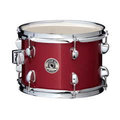 Tama Rhythm Mate tom drum in candy apple mist red with chrome hardware