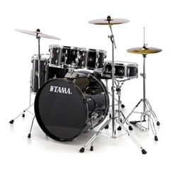 Tama Rhythm Mate 5-piece drum kit in black with cymbals and hardware