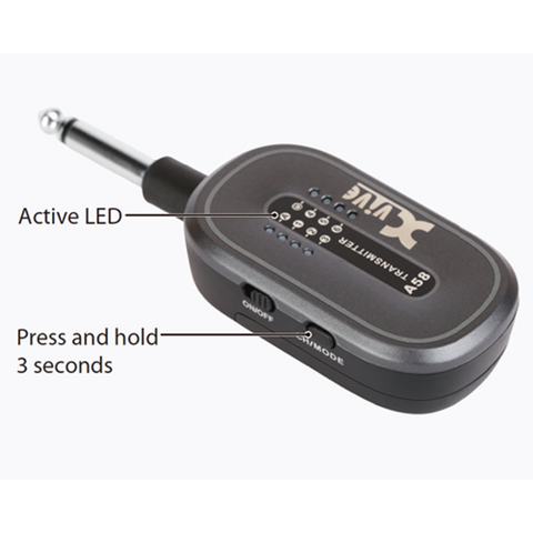 Xvive A58 Guitar Wireless System – 5.8 GHz Digital – Black