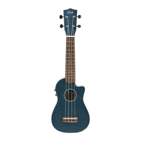 De Salvo UKMCSEQBL Ukulele Cut-Away Soprano - blue