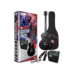 ESP LTD Eclipse Series Electric Guitar Package - Black Satin