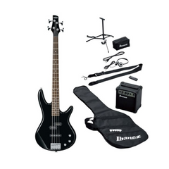 Ibanez IJSR190U bass pack, black bass, amp, gig bag, stand, strap, tuner and cable