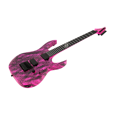 Solar A1.6PN Canibalismo+ Electric Guitar – Pink Neon Matte