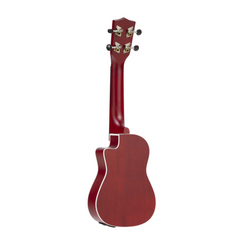De Salvo UKMCSEQRD Cut-Away Soprano Ukulele - Red