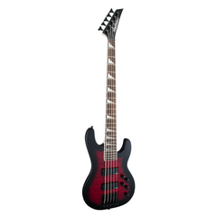 Jackson JS Series Concert Bass JS3VQ - Transparent Red Burst | Melodica Music Store Dubai