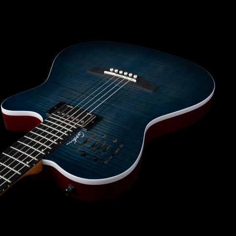 Godin A6 Ultra Semi-Acoustic Guitar – Denim Blue Flame
