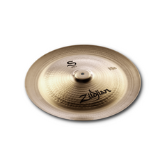 Zildjian S China 16 inch cymbal top view, brilliant finish with upturned bell