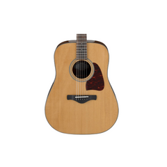 Ibanez AVD9-NT acoustic guitar straight-on front view, natural spruce dreadnought body