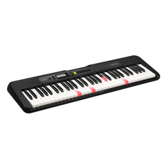 Casio LK-S250 keyboard angled 3/4 view, light-up keys and carry handle