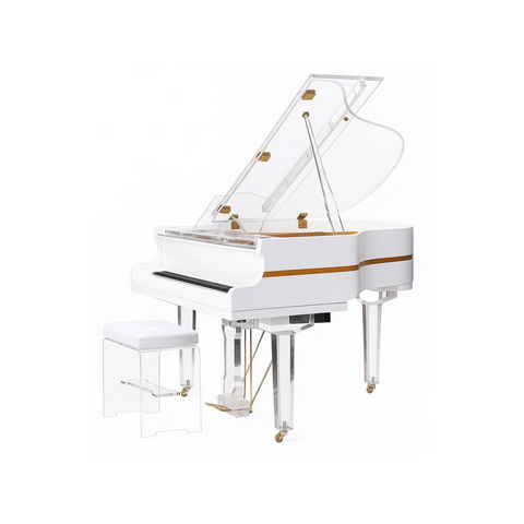 Heinrich HGP-152A Crystal Grand Piano WSP – White