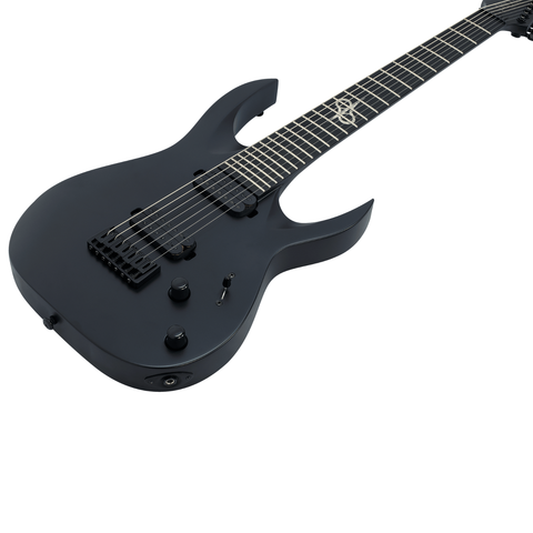 Solar A2.7C 7-String Electric Guitar - Carbon Black Matte
