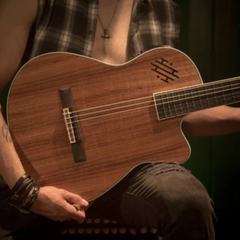 Bamboo GC-39 Koa Slim Classical Guitar with EQ and Bag