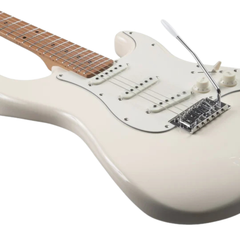 Bamboo Solar Strato SSS Electric Guitar with Bag – White