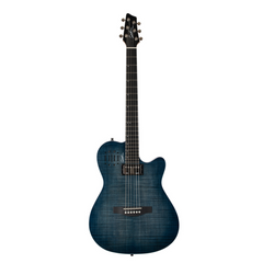 Godin A6 Ultra Semi-Acoustic Guitar - Denim Blue Flame | Melodica Music Store Dubai