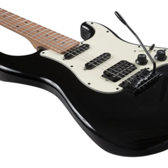 Bamboo Solar Strato SSH Electric Guitar with Bag  – Black