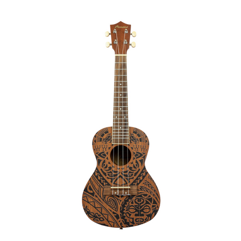 Bamboo U-23 Concert Ukulele Tribal With Bag