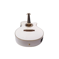 Bamboo GA-40 Acoustic-Electric Guitar with Bag - White