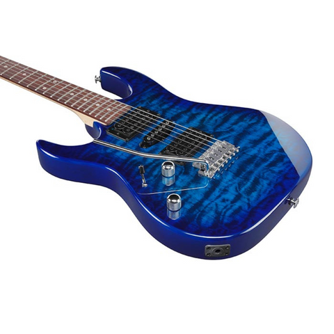 Ibanez GRX70QAL-TBB Left Handed Electric Guitar - Blue Burst