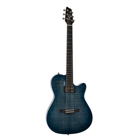 Godin A6 Ultra Semi-Acoustic Guitar – Denim Blue Flame