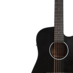 Bamboo GA-4012 Mahogany E-Acoustic Guitar with Bag – Black