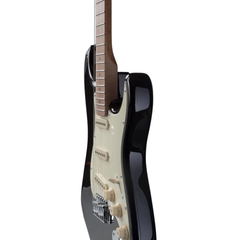Bamboo Solar Strato SSS Electric Guitar with Bag – Black