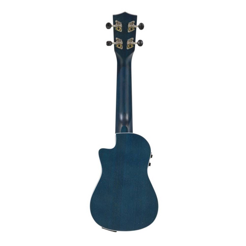 De Salvo UKMCSEQBL Ukulele Cut-Away Soprano - blue