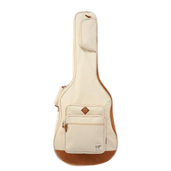 Ibanez IAB541 acoustic gig bag front, beige with tan trim and zip pockets