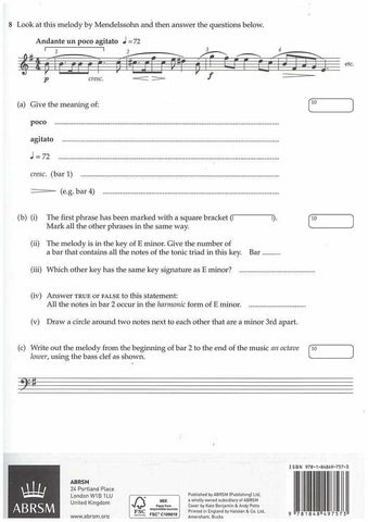 ABRSM Music Theory Past Papers Gr.3 2015