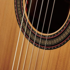 Alhambra Z-Nature CW EZ soundhole close-up, diamond mosaic rosette pattern
