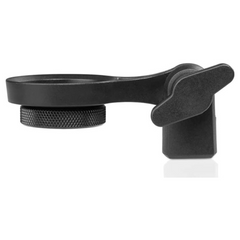 Sennheiser MK 4 microphone clip close-up, black plastic swivel shockmount