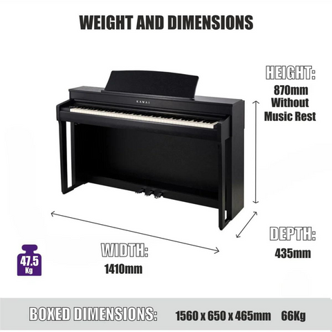 Kawai CN301W Digital Piano with Free Bench - White