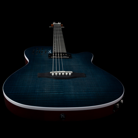 Godin A6 Ultra Semi-Acoustic Guitar – Denim Blue Flame