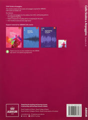 ABRSM Cello Scales and Arpeggios Grades 6-8 back cover and features