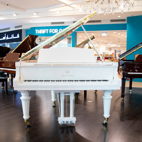Heinrich HGP-152W WSP Round Legs Grand Piano – White