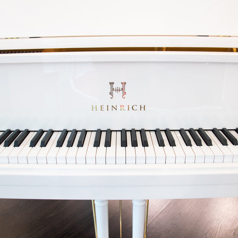 Heinrich HGP-152W WSP Round Legs Grand Piano – White